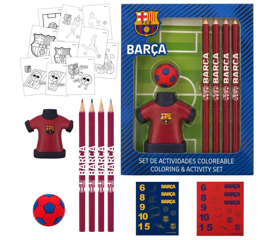 Súprava na kreslenie + nálepky FC BARCELONA