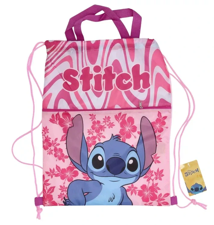 Vrecko na prezúvky LILO A STITCH pink 45cm