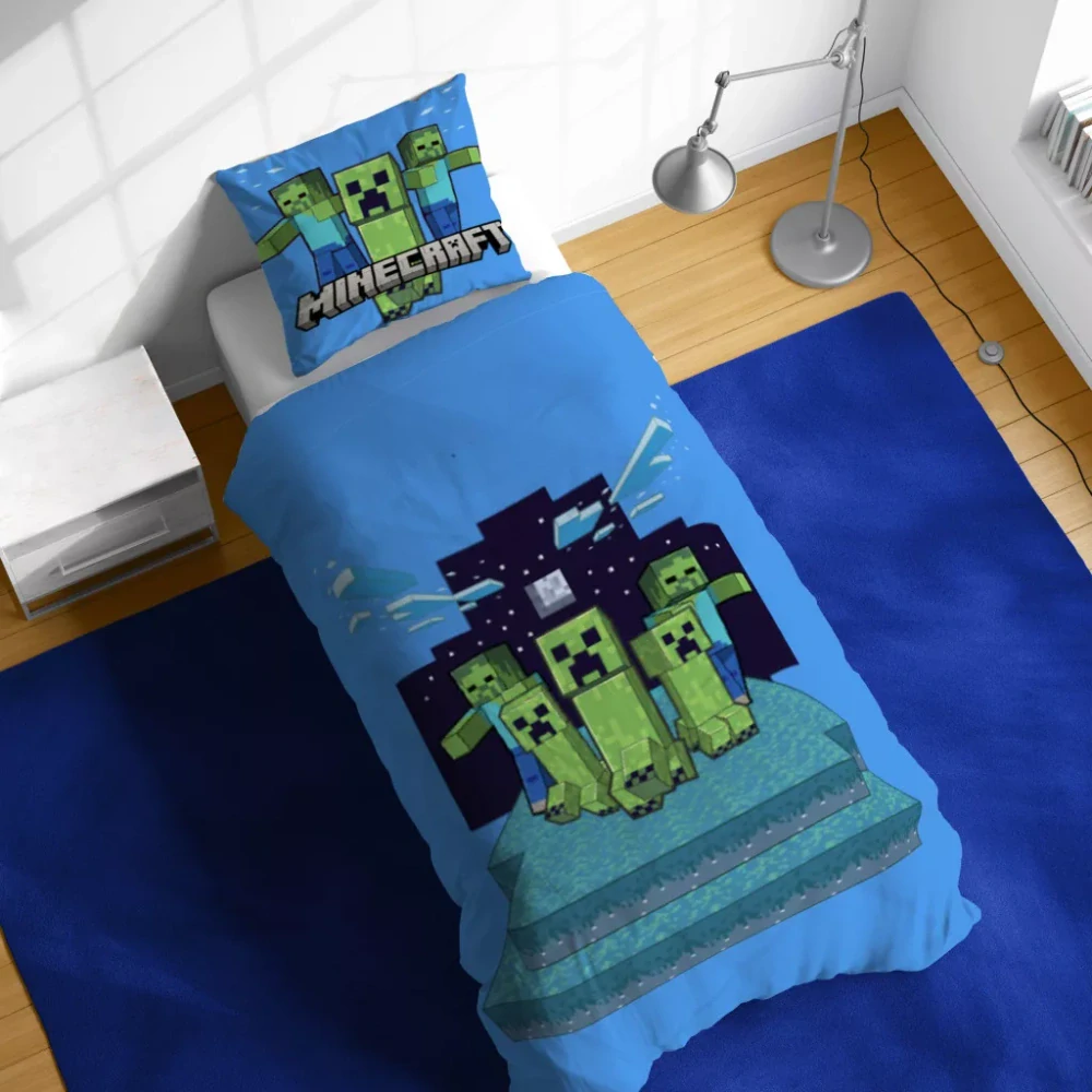Obliečky 140x200 MINECRAFT blue