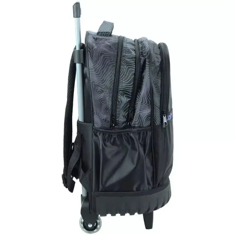 Školská taška na ťahanie LOVCI DÉMONOV black 46cm 01