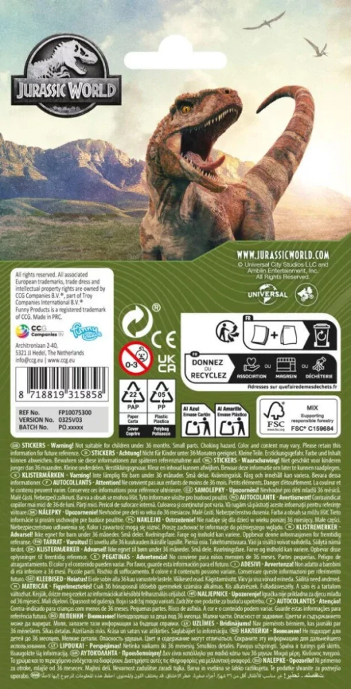 Nálepky DINOSAURUS