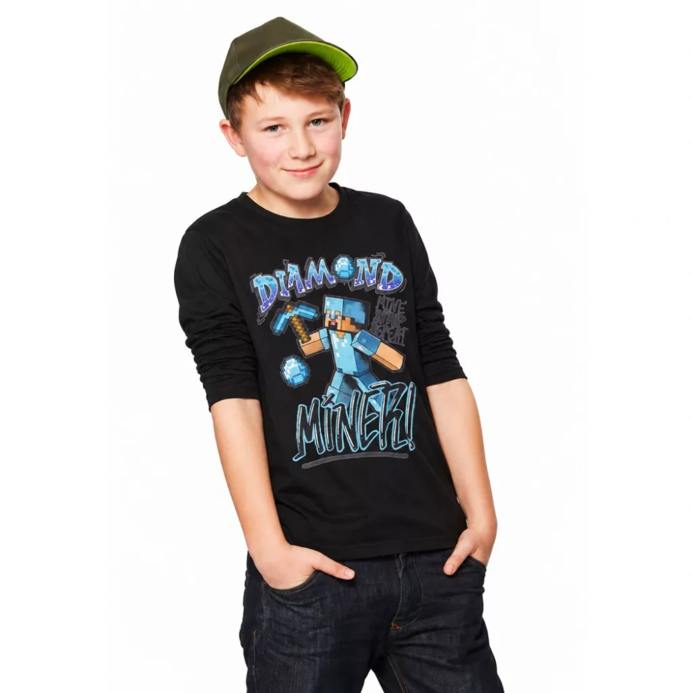 Tričko s dlhým rukávom MINECRAFT diamond - 8r.