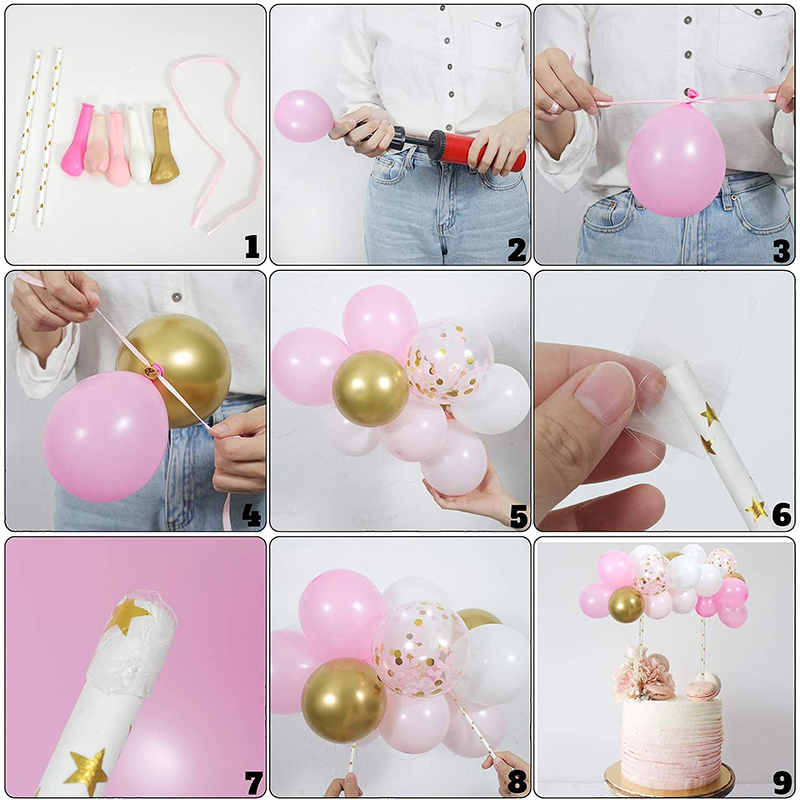 Tortový zápich BALÓNIKY staroružová