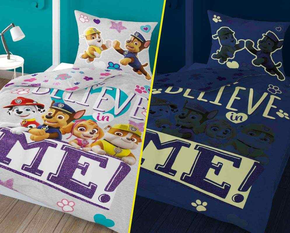 Obliečky 140x200 PAW PATROL believe - svietiace