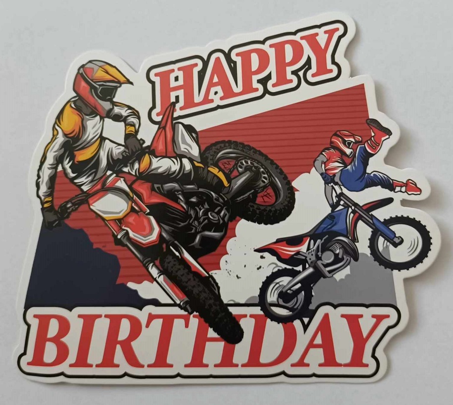 Tortový zápich MOTORKY cross (13ks)