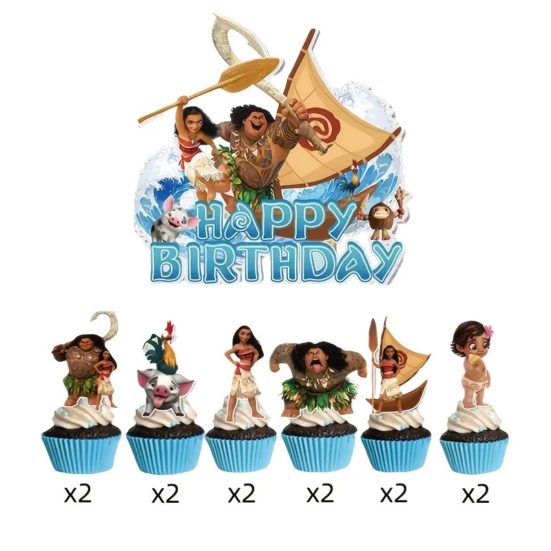 Tortový zápich VAIANA (13ks)