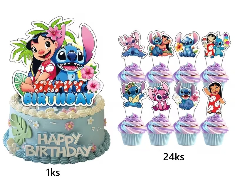 Tortový zápich LILO A STITCH úsmev (25ks)