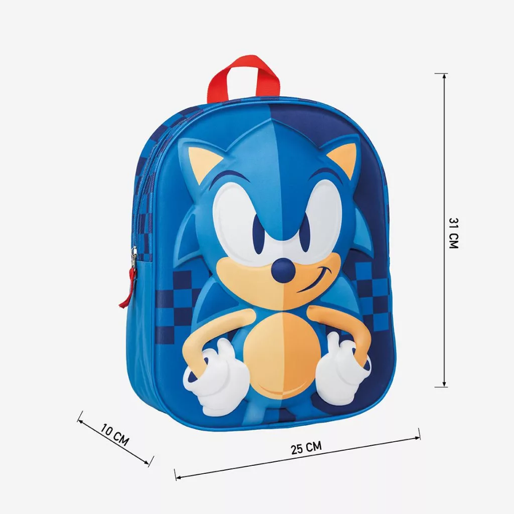 Ruksak 3D SONIC ježko 31cm