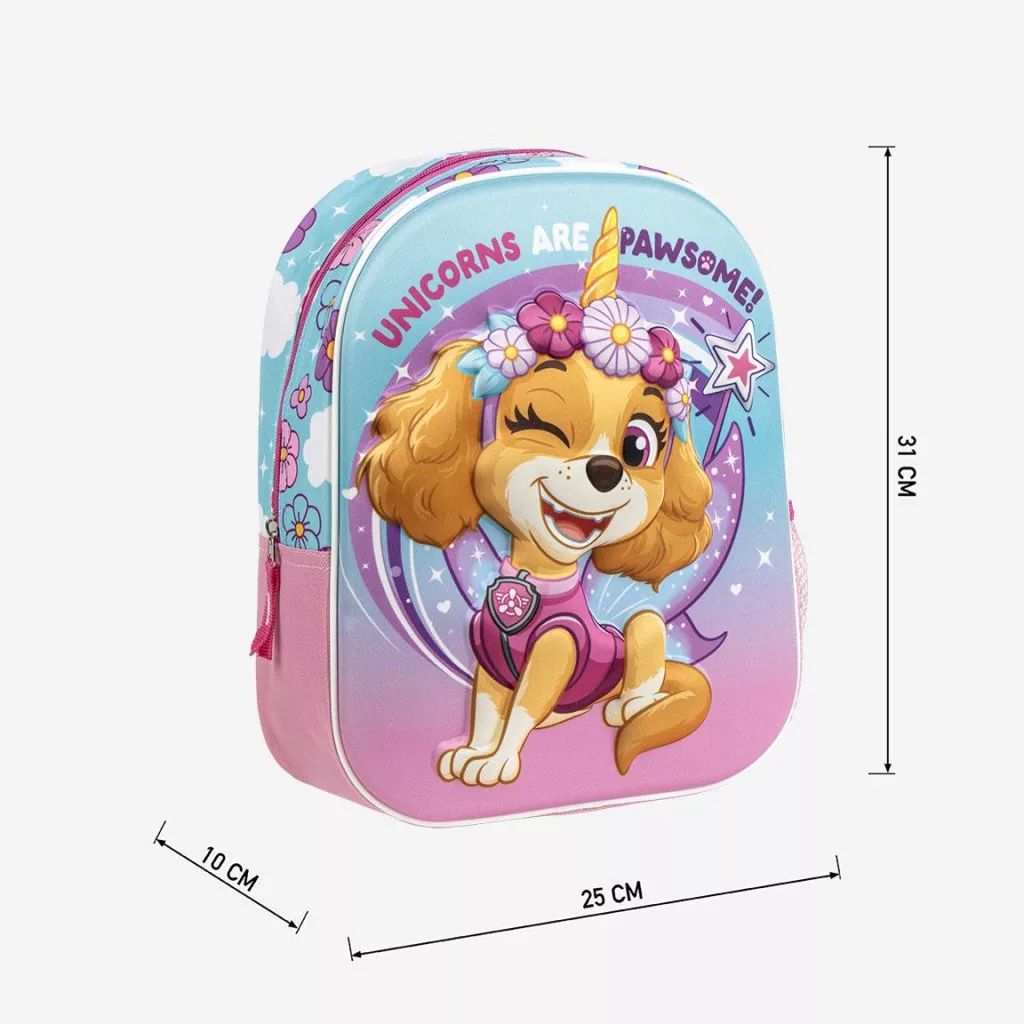 Ruksak 3D PAW PATROL Skye jednorožec 31cm