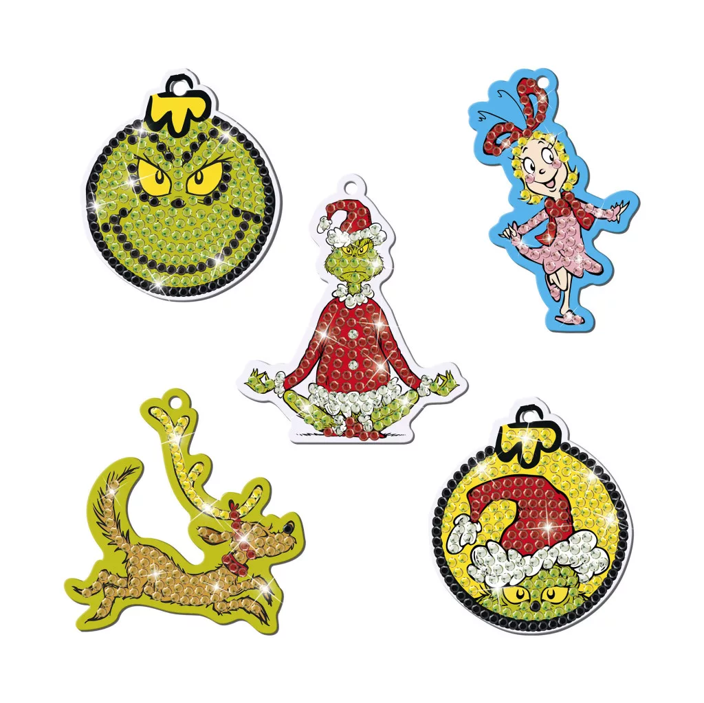 Maľovanie diamantmi GRINCH ozdoby