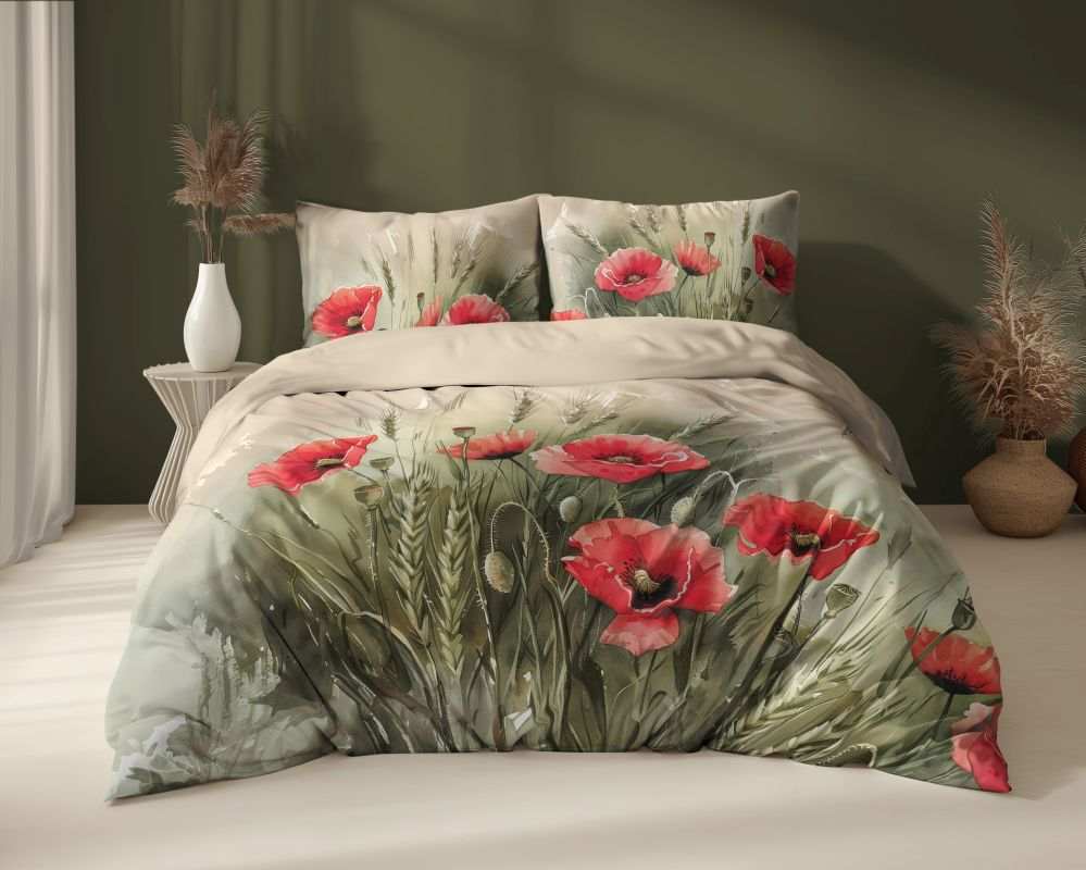 Bavlnené obliečky 200x220 VLČÍ MAK