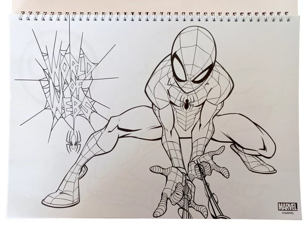 Špirálový skicár + nálepky SPIDERMAN