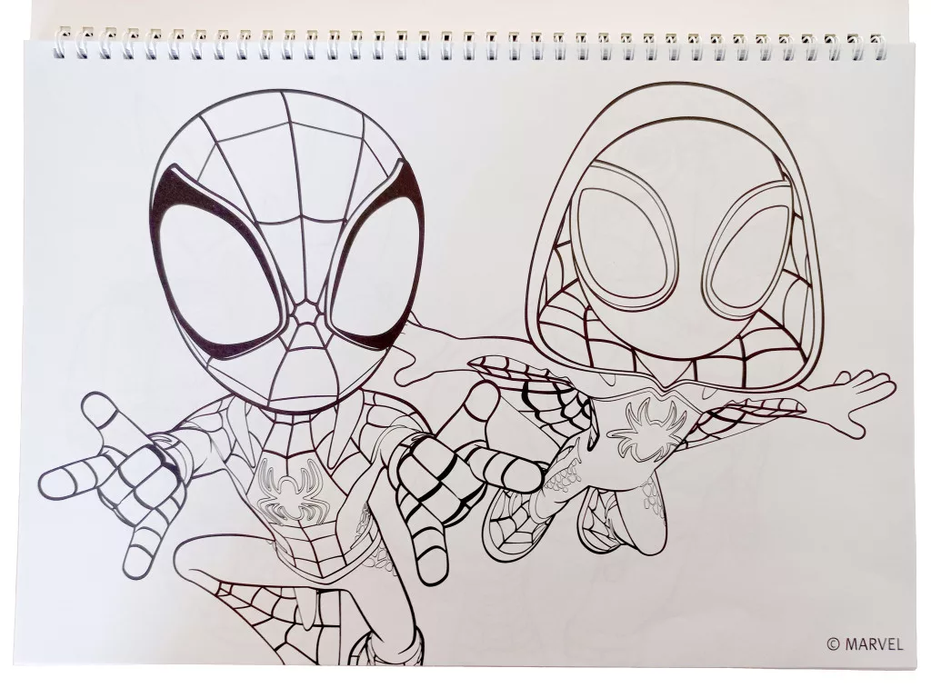 Špirálový skicár + nálepky SPIDERMAN