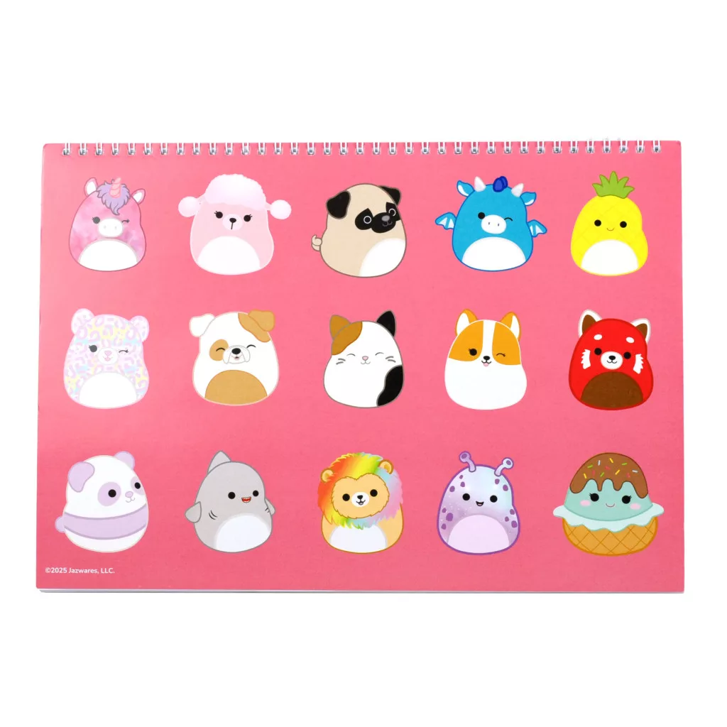 Špirálový skicár + nálepky SQUISH