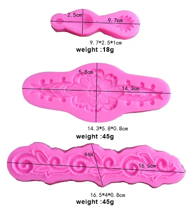 Silikónová forma Ornamenty set 3ks
