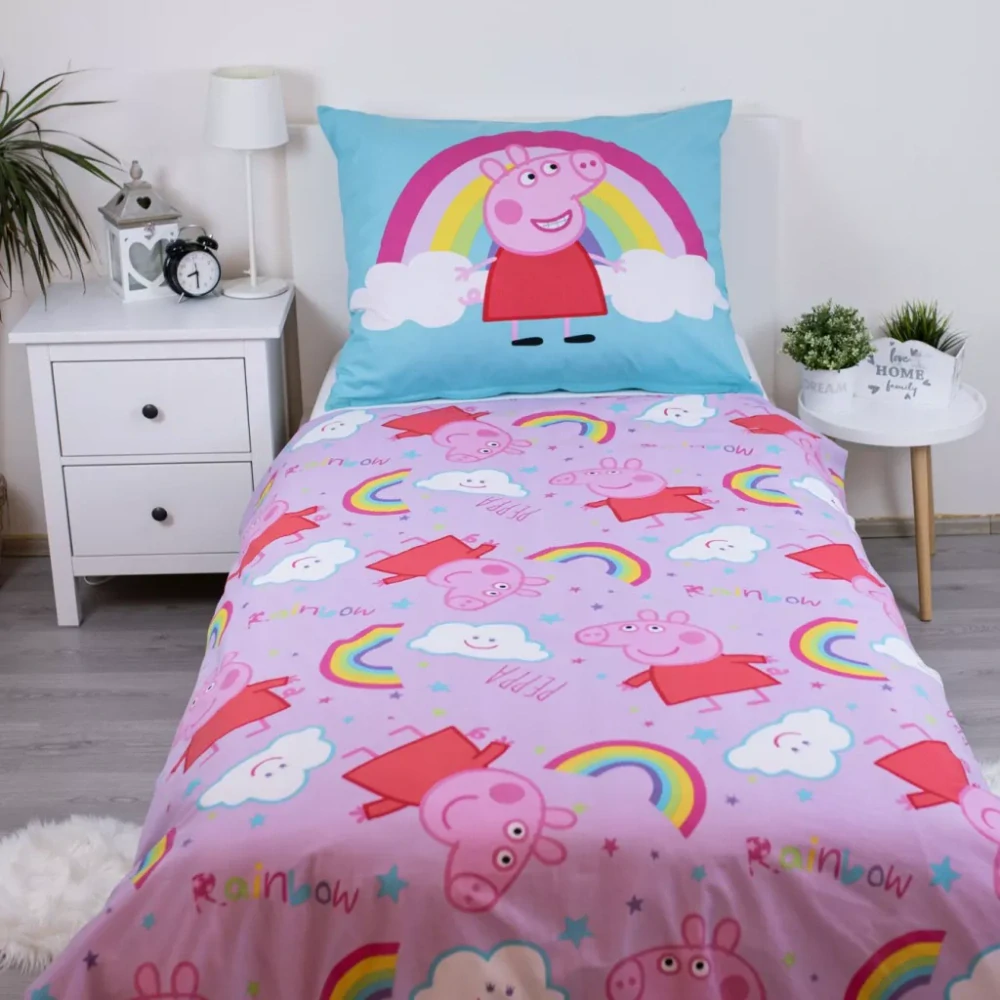 Obliečky 140x200 PEPPA PIG dúha