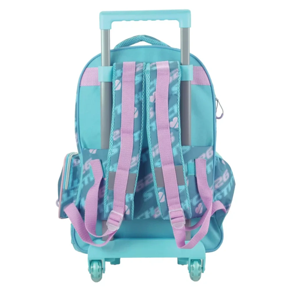 Školská taška na ťahanie LILO A STITCH modrá 01 46cm