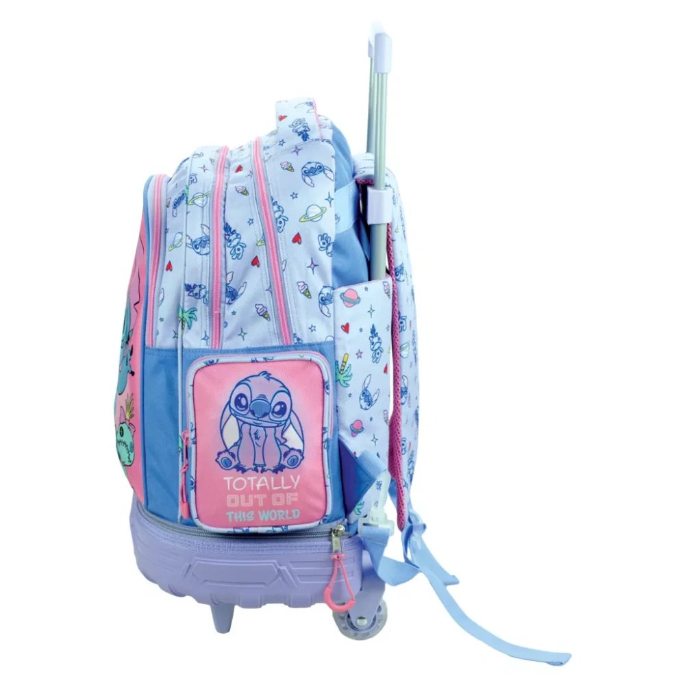 Školská taška na ťahanie LILO A STITCH scrapbook 46cm