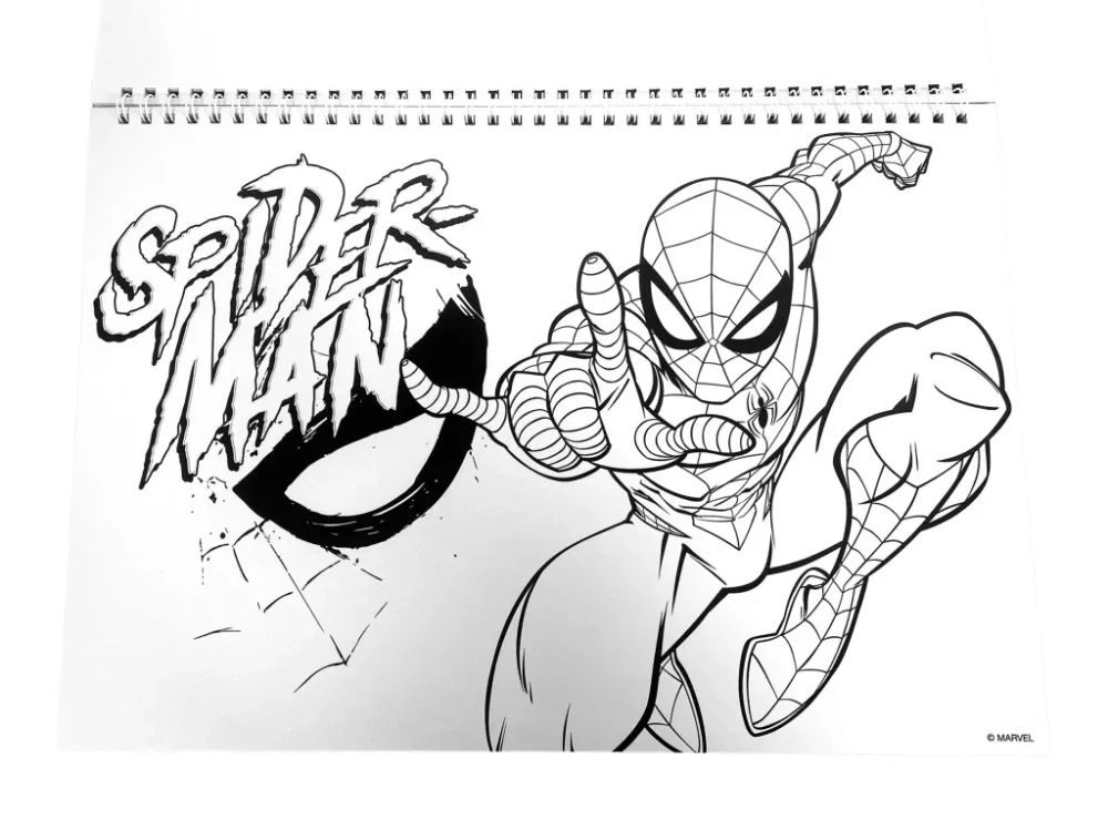Špirálový skicár + nálepky SPIDERMAN miles