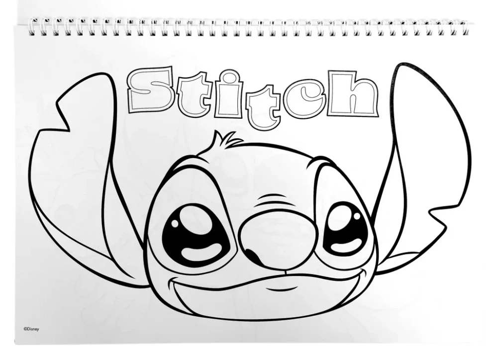 Špirálový skicár + nálepky LILO A STITCH universe
