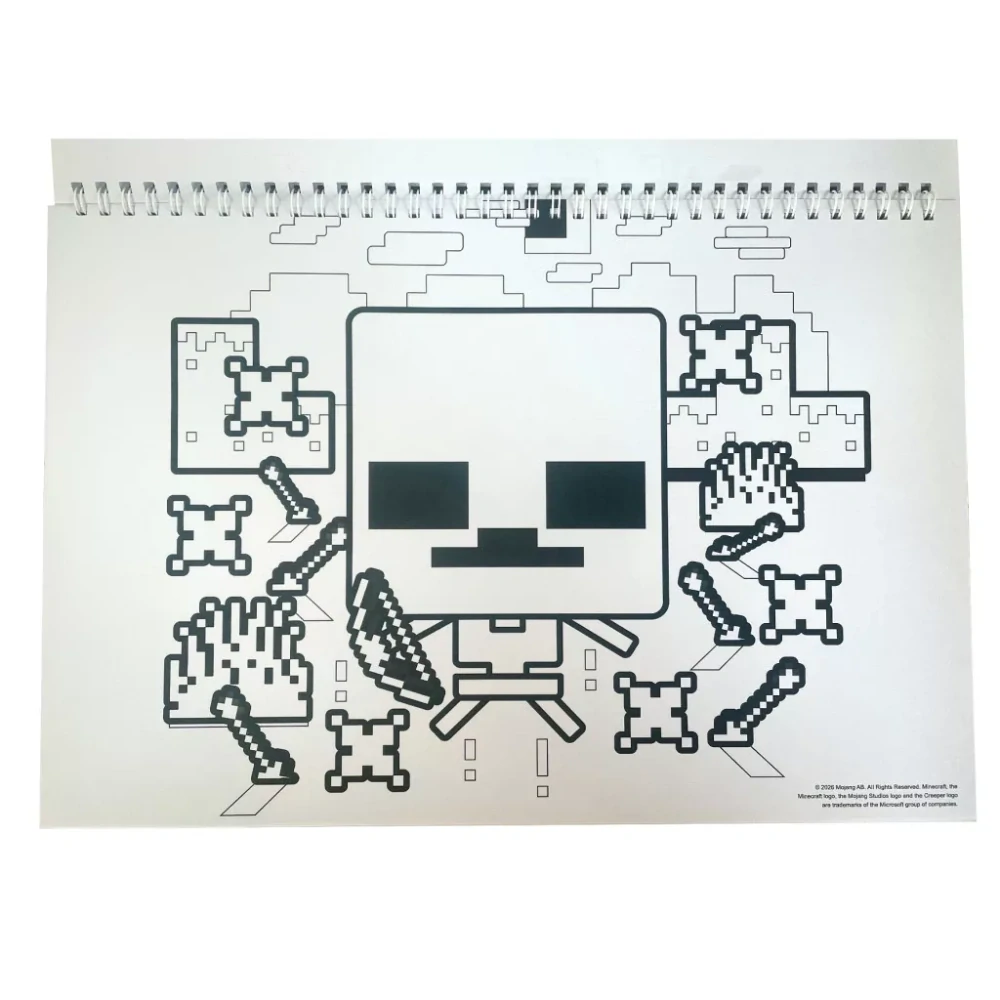 Špirálový skicár + nálepky MINECRAFT Creepers