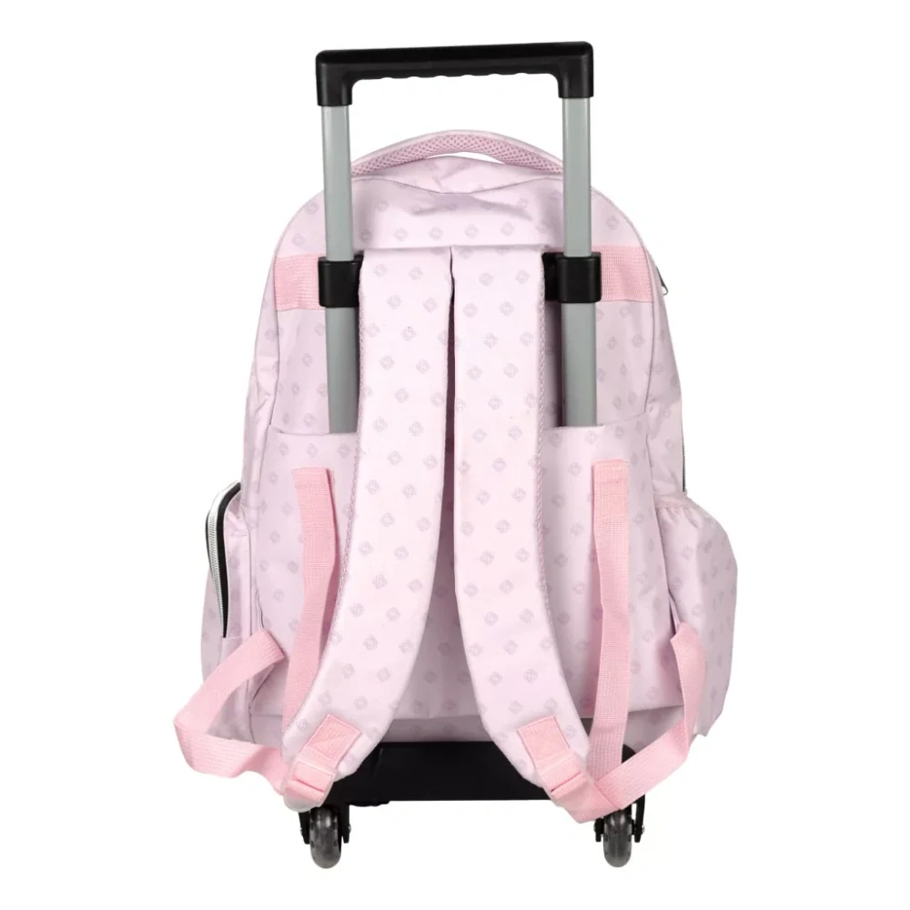 Školská taška na ťahanie LOVCI DÉMONOV pink 46cm