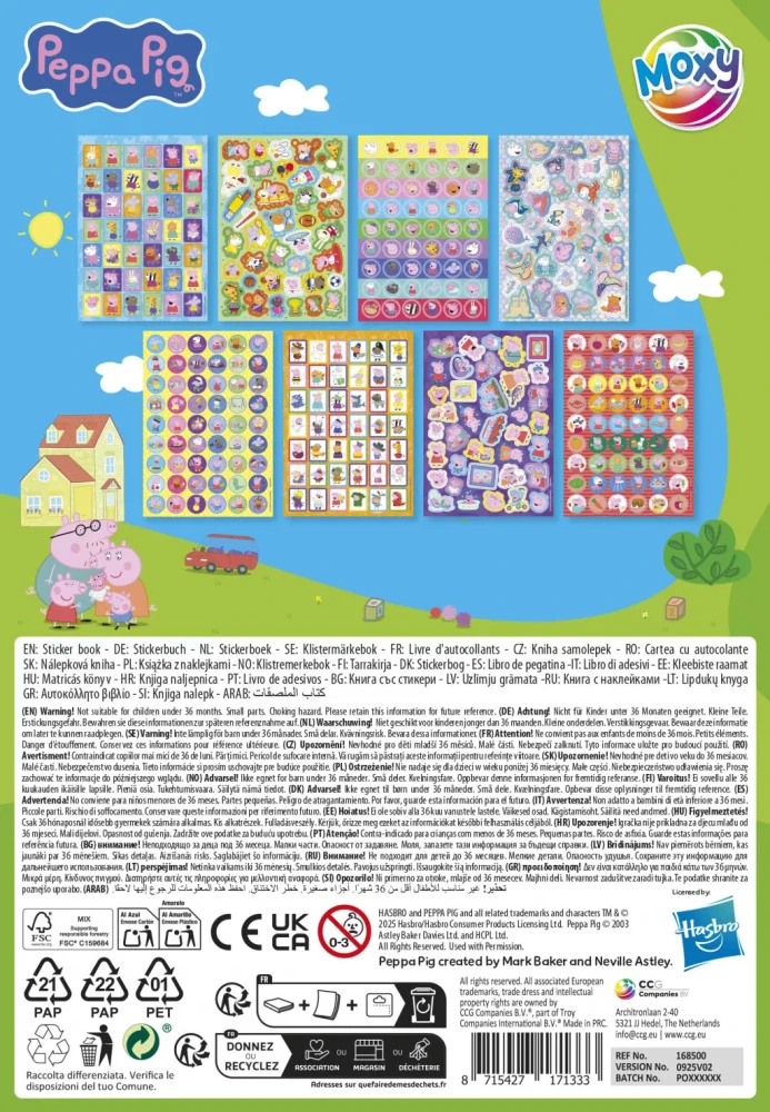 Nálepkový album s nálepkami PEPPA PIG