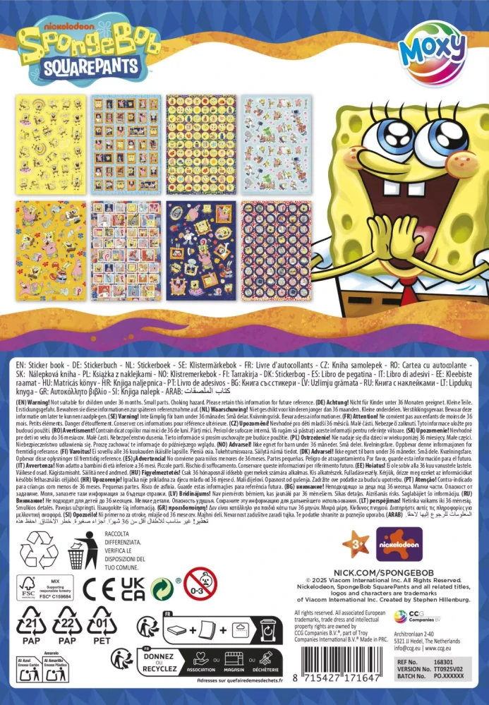 Nálepkový album s nálepkami SPONGEBOB