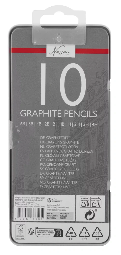 Súprava grafitových ceruziek 10ks