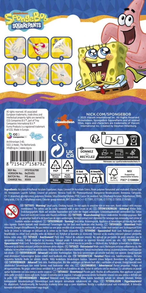 Tetovačky SPONGEBOB