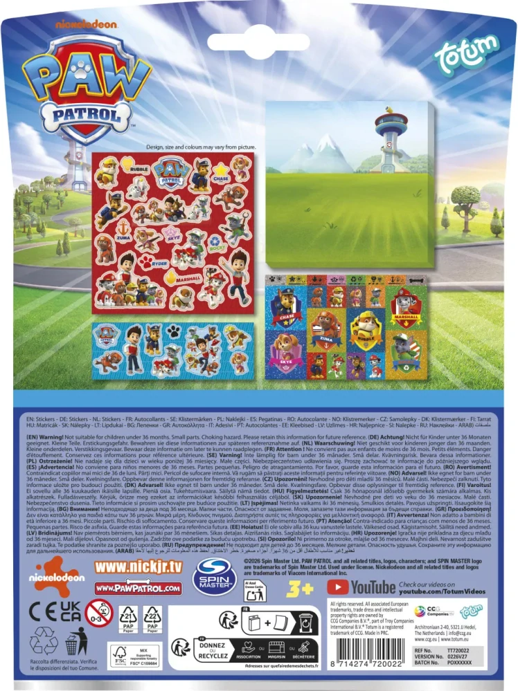 Sada nálepiek PAW PATROL