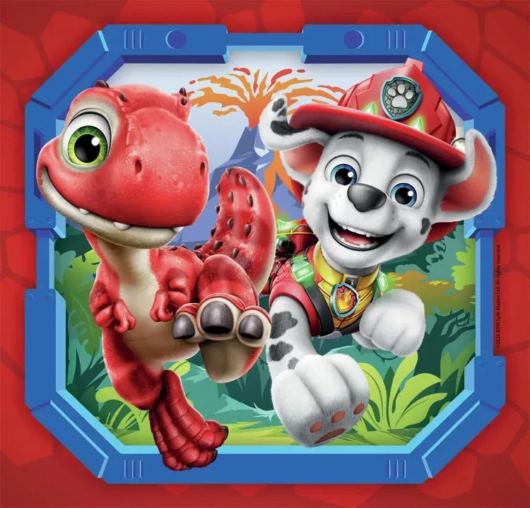 Puzzle 3x48 dielikov PAW PATROL dino