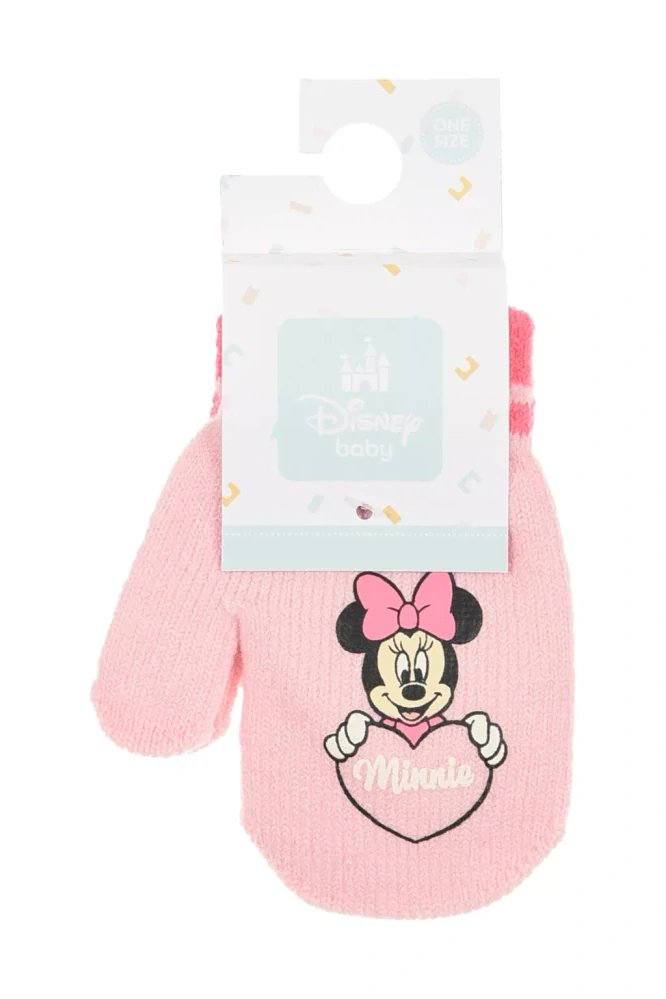 Rukavice - palčiaky MINNIE srdce pink