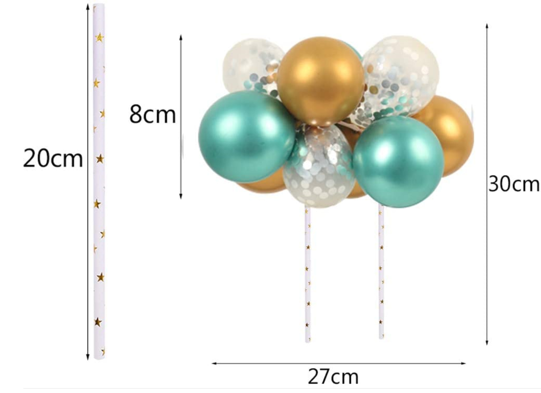 Tortový zápich BALÓNIKY hnedá