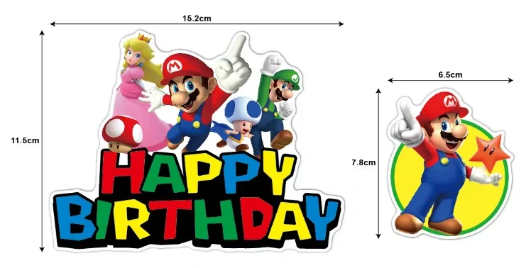 Tortový zápich SUPER MARIO (24ks)