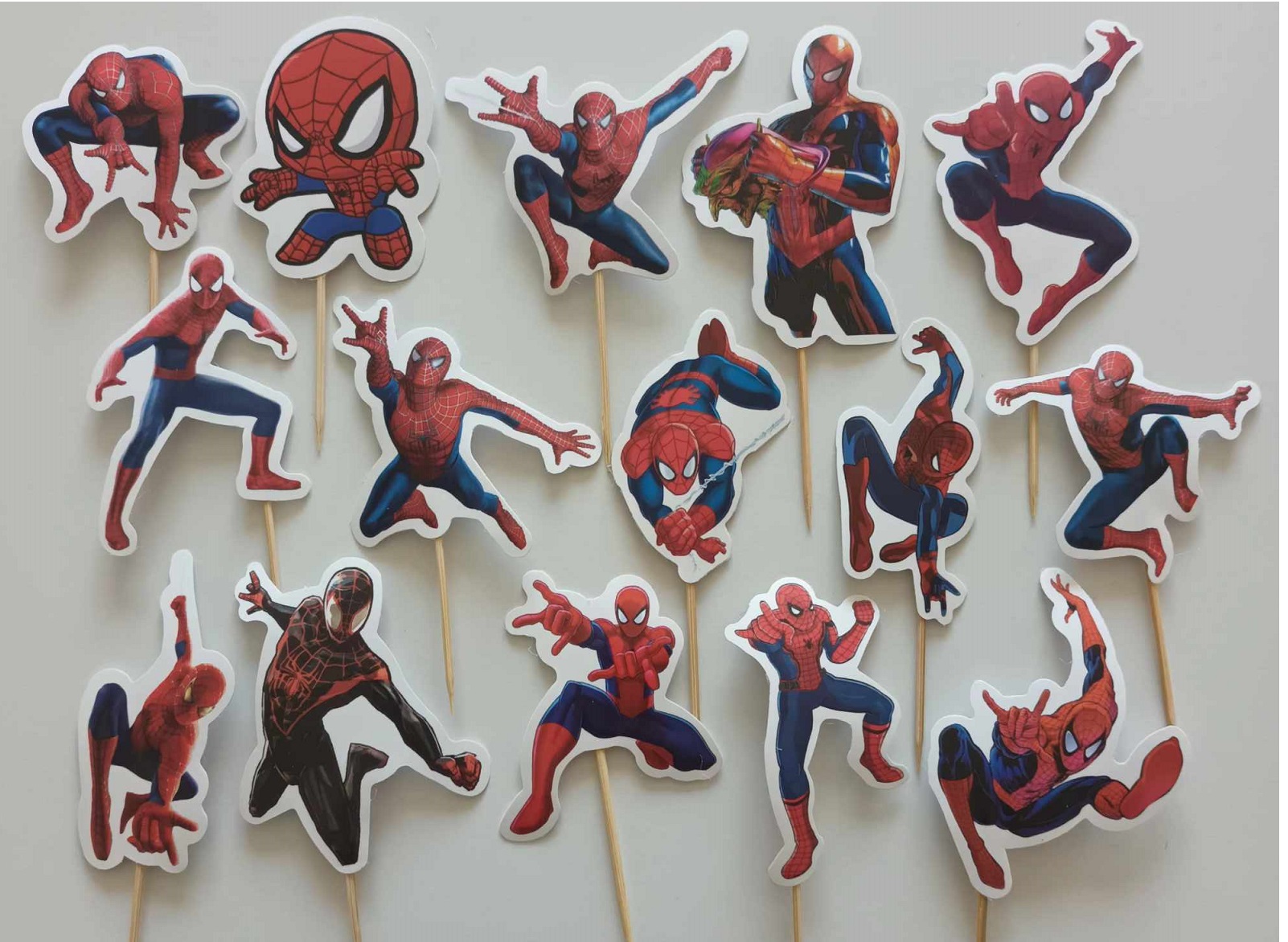 Tortový zápich SPIDERMAN (15ks)