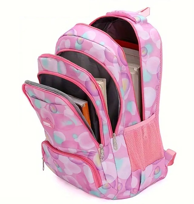 Školská taška BUBLINKY šedá 45cm