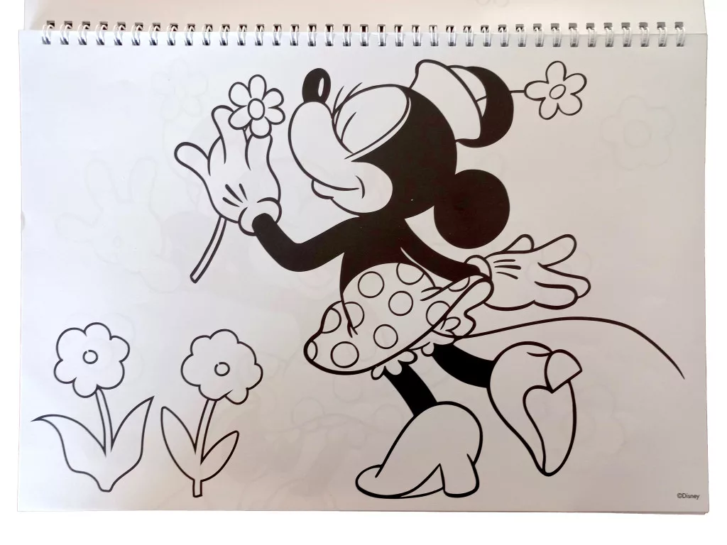 Špirálový skicár + nálepky MINNIE