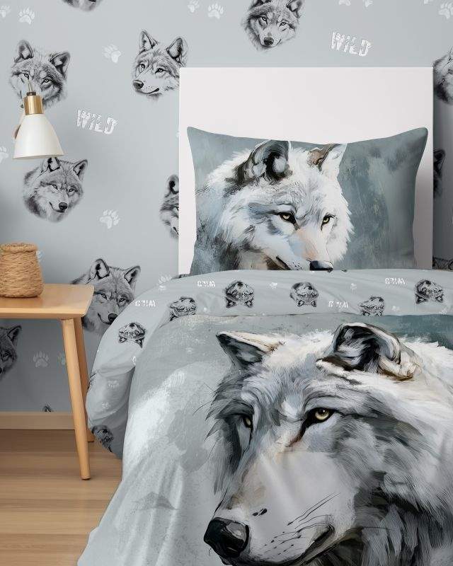 Obliečky 140x200 VLK akvarel