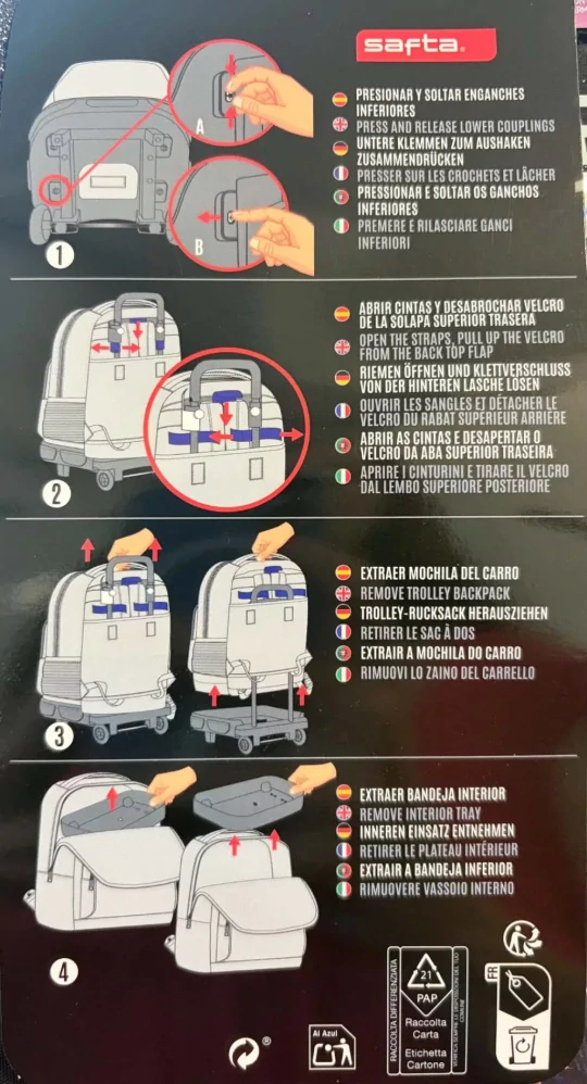 Školská taška na ťahanie LOVCI DÉMONOV denim 45cm
