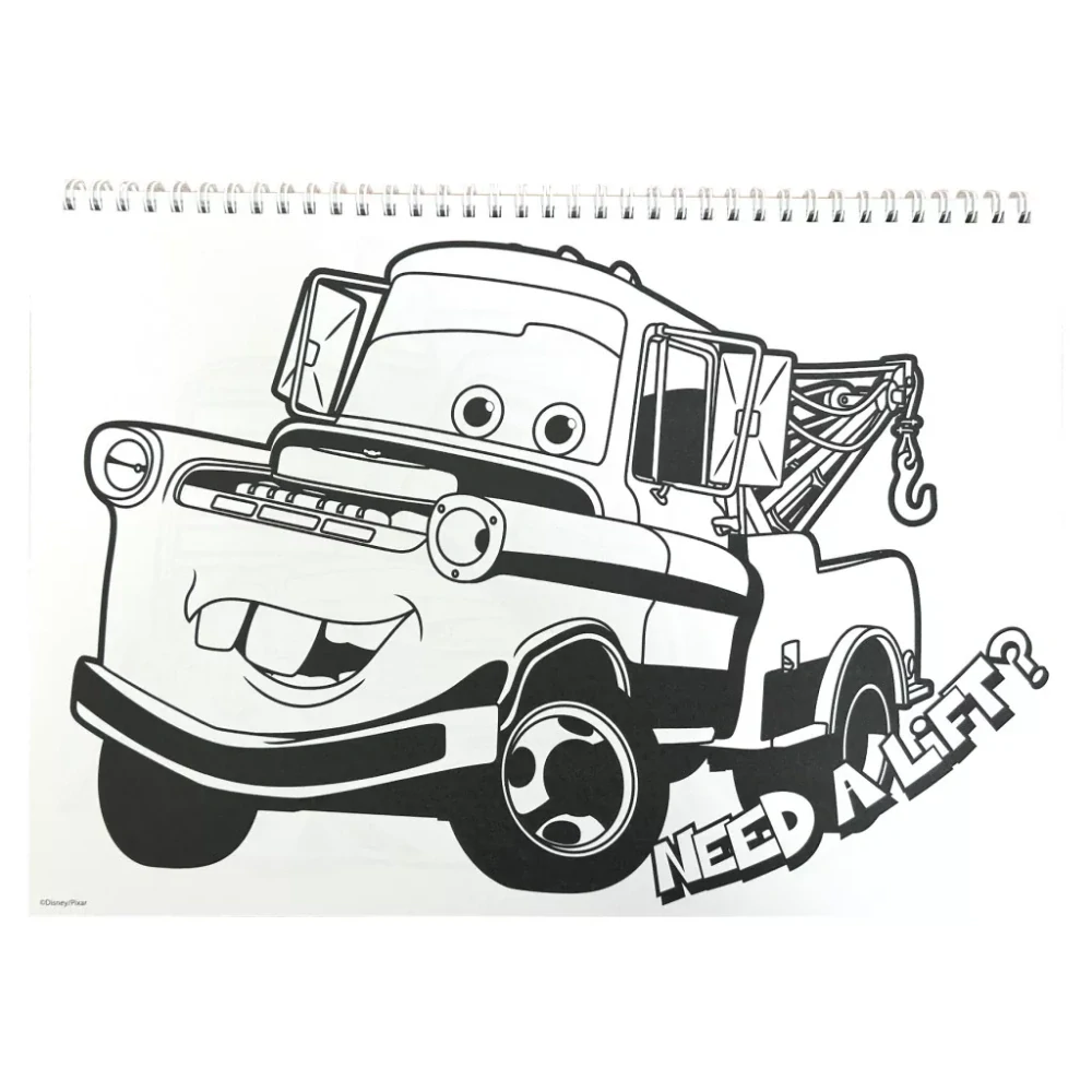 Špirálový skicár + nálepky CARS besties