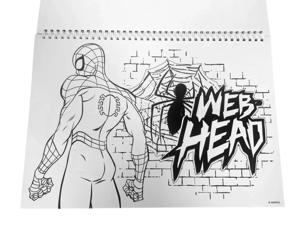 Špirálový skicár + nálepky SPIDERMAN miles