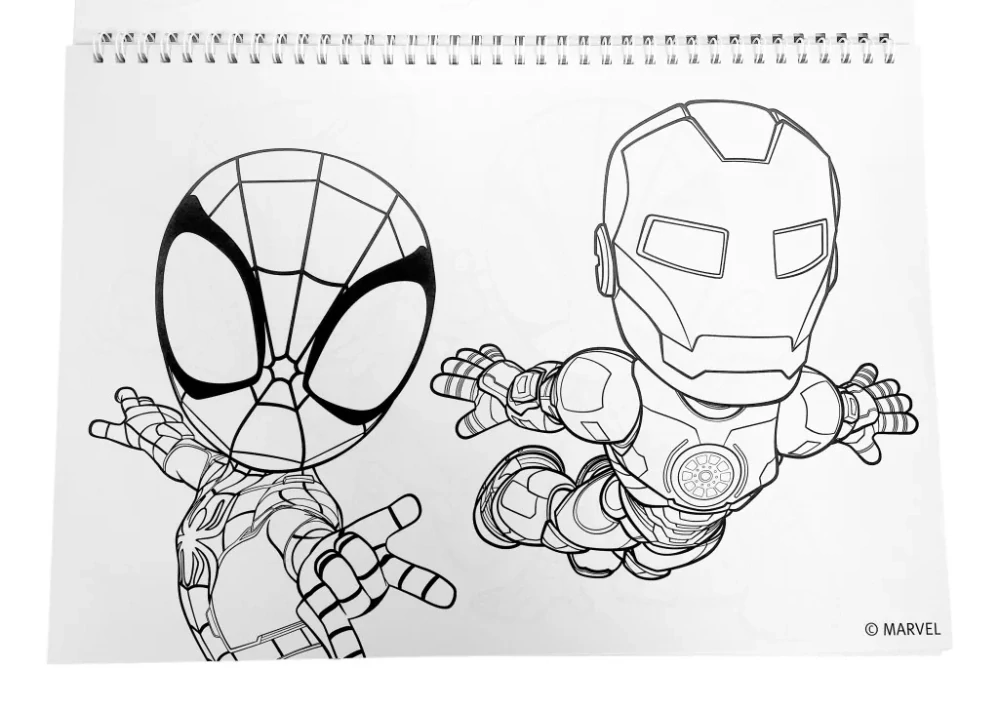 Špirálový skicár + nálepky SPIDERMAN Spidey