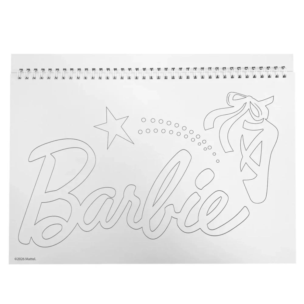 Špirálový skicár + nálepky BARBIE balet