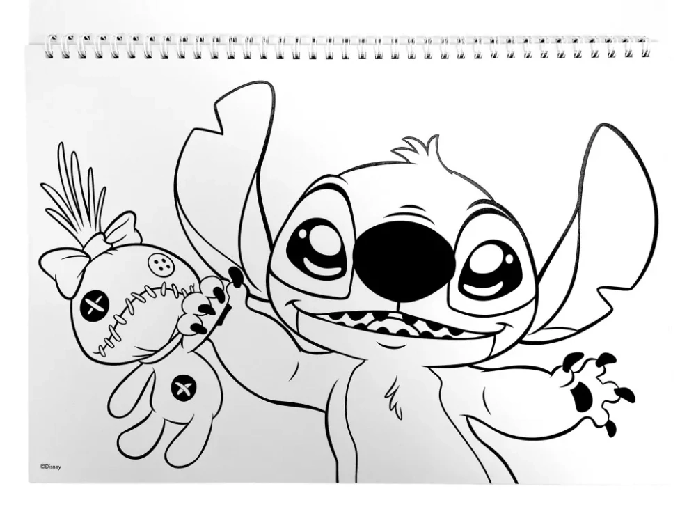 Špirálový skicár + nálepky LILO A STITCH universe