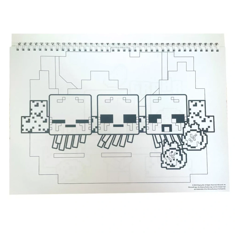 Špirálový skicár + nálepky MINECRAFT Creepers