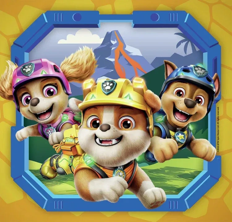 Puzzle 3x48 dielikov PAW PATROL dino