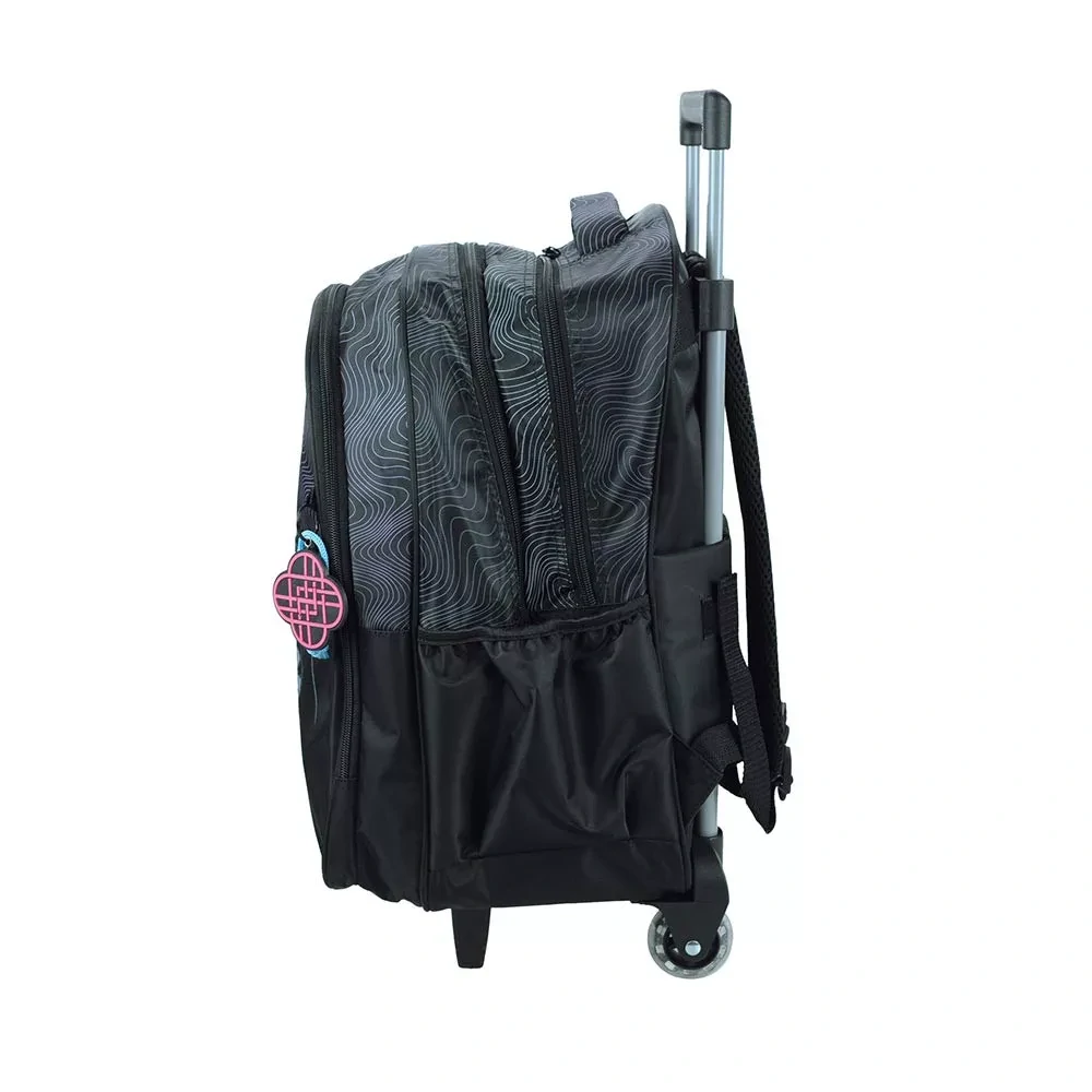 Školská taška na ťahanie LOVCI DÉMONOV black 46cm