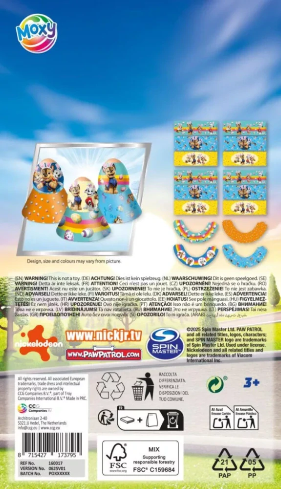 Nálepky na vajíčka PAW PATROL