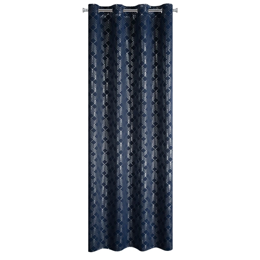 Zatemňujúci záves 140x250 POLI granátová+strieborná